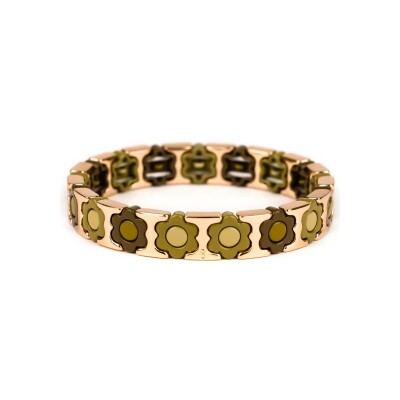 Bracelet Simone à Bordeaux Coachella Fauve en métal doré émaillé