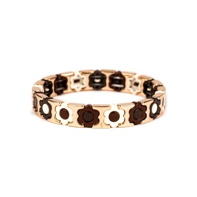 Bracelet Simone à Bordeaux Coachella Le Marais en métal doré émaillé