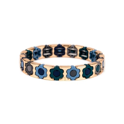 Bracelet Simone à Bordeaux Coachella Les Toits De Paris en métal doré émaillé