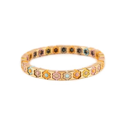 Bracelet Simone à Bordeaux Coachella Mini Citronnade en métal doré émaillé