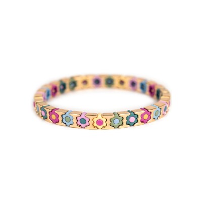 Bracelet Simone à Bordeaux Coachella Mini Pique-Nique en métal doré émaillé