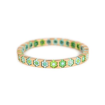 Bracelet Simone à Bordeaux Coachella Mini Voyage en métal doré émaillé