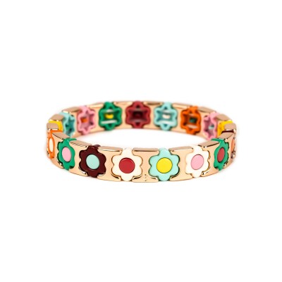 Bracelet Simone à Bordeaux Coachella Opéra en métal doré émaillé