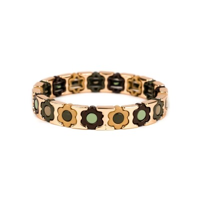 Bracelet Simone à Bordeaux Coachella Passy en métal doré émaillé