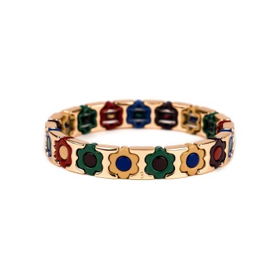Bracelet Simone à Bordeaux Coachella Quartier Latin en métal doré émaillé