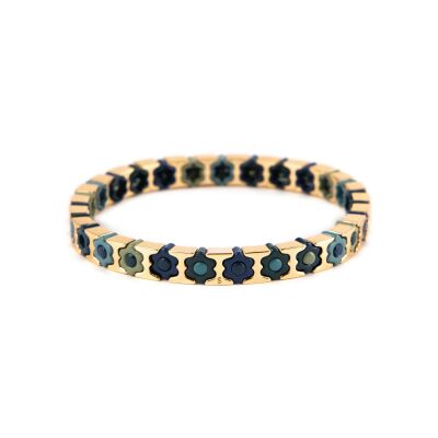 Bracelet Simone à Bordeaux Coachella Mini Frisson en métal doré émaillé
