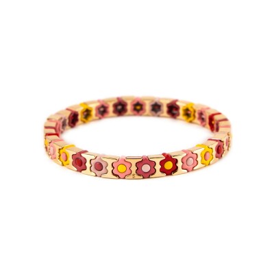 Bracelet Simone à Bordeaux Coachella Mini Gourmandise en métal doré émaillé