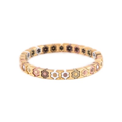 Bracelet Simone à Bordeaux Coachella Mini Neutral en métal doré émaillé