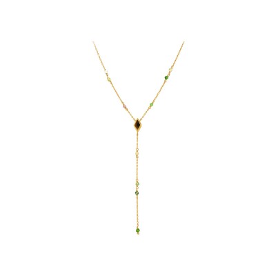 Collier Orus Bijoux en argent doré et tourmaline