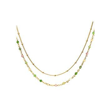 Collier Orus Bijoux en argent doré et tourmaline