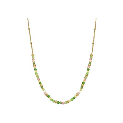 Collier Orus Bijoux en argent doré et tourmaline