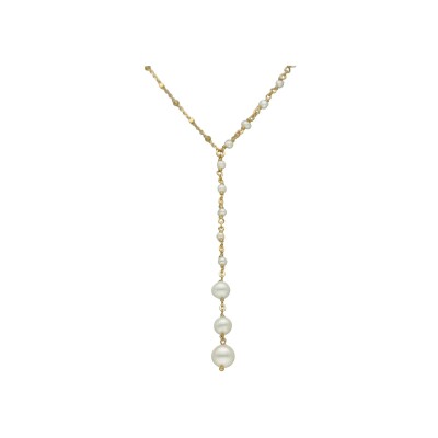 Collier Orus Bijoux en argent doré et perle d'eau douce