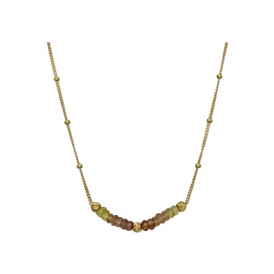 Collier Orus Bijoux en argent doré et saphir