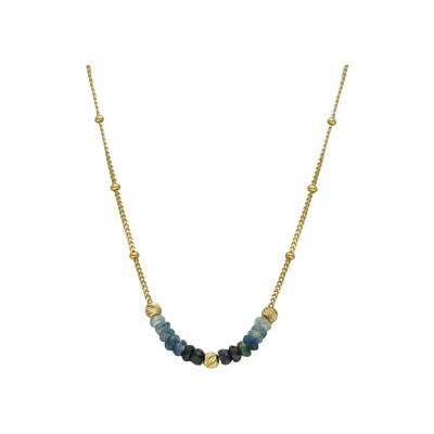 Collier Orus Bijoux en argent doré et saphir