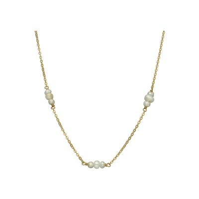 Collier Orus Bijoux en argent doré et perle d'eau douce