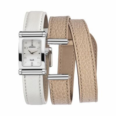 Coffret de montre HERBELIN Antarès et 2 bracelets cuir