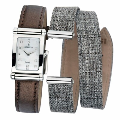 Montre Michel Herbelin Antares Coffret bracelet Textile/Cuir COF.17048/89FM