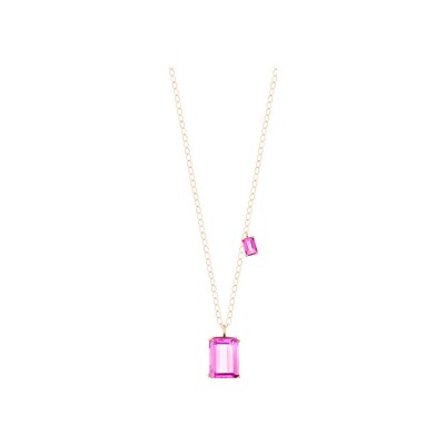 Collier GINETTE NY COCKTAIL en or rose et topazes