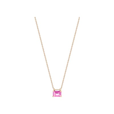 Collier GINETTE NY COCKTAIL en or rose et topaze