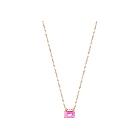 GINETTE NY COCKTAIL necklace, rose gold and topaz