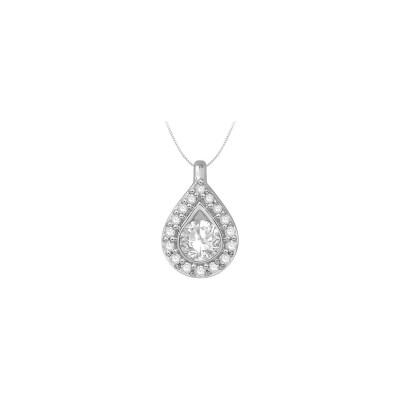 Collier en or blanc et diamants de 0.22ct