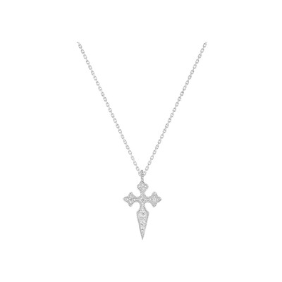 Collier Stone Paris Blood Diamonds en or blanc et diamants