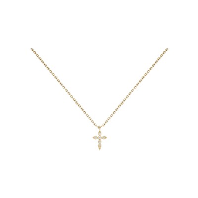 Collier Stone Paris Celeste en or jaune et diamants