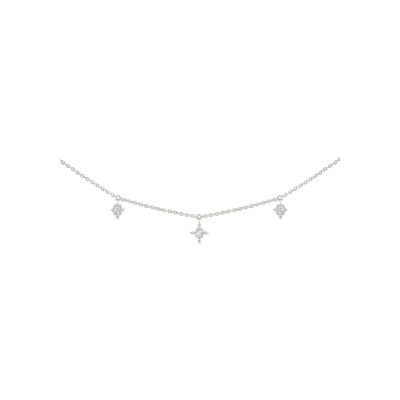 Collier Stone Paris Stella en or blanc et diamants