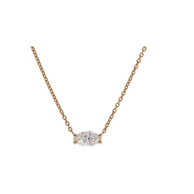 Collier Marquise en or rose et diamant