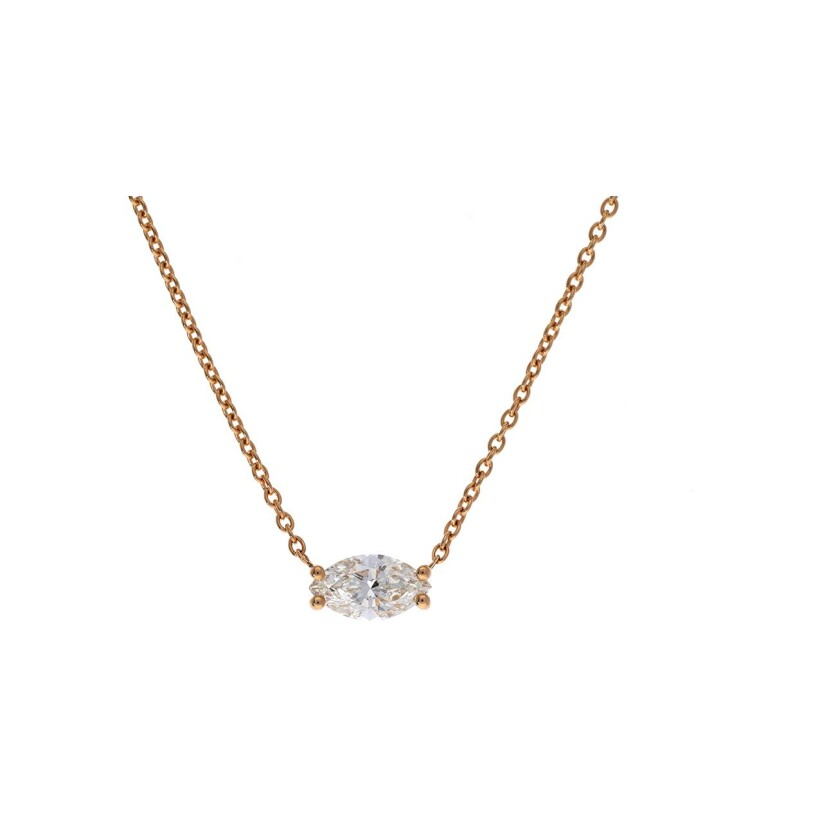 Collier Marquise en or rose et diamant