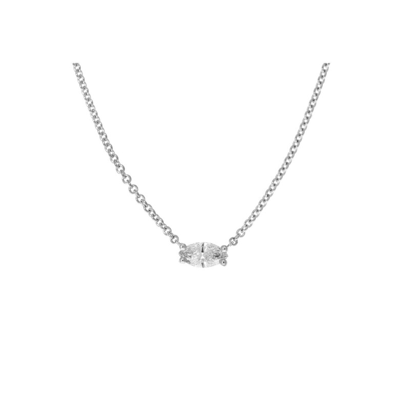 Collier en or blanc et diamant marquise