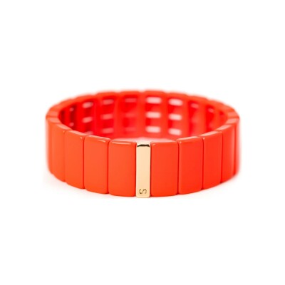 Bracelet Simone à Bordeaux COLORBLOCK en métal émaillé orange pepsi