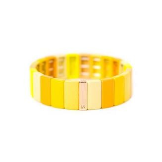 Bracelet Simone à Bordeaux COLORBLOCK en métal émaillé multi jaune