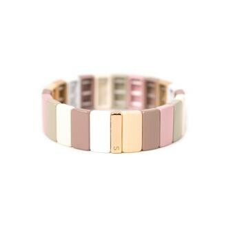 Bracelet Simone à Bordeaux COLORBLOCK en métal émaillé neutral