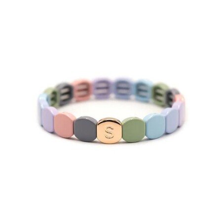 Bracelet Simone à Bordeaux Colorful en métal émaillé multicolore