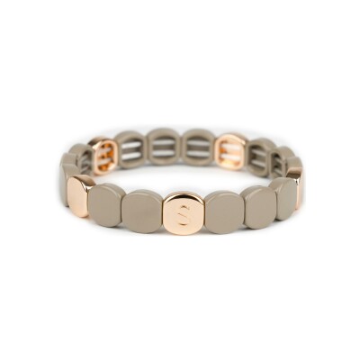 Bracelet Simone à Bordeaux Colorful Cachemire en métal doré émaillé