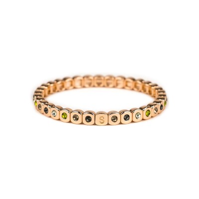 Bracelet Simone à Bordeaux Colorful Mini Cristal Passy en métal doré émaillé