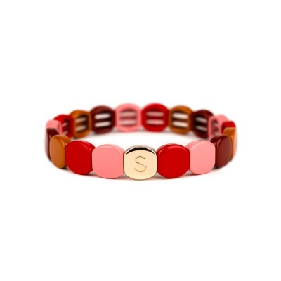 Bracelet Simone à Bordeaux Colorful Pont des Arts en métal doré émaillé