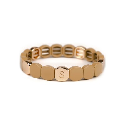 Bracelet Simone à Bordeaux Colorful Sable en métal doré émaillé