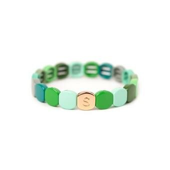 Bracelet Simone à Bordeaux COLORFUL en métal émaillé multi vert