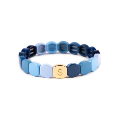 Bracelet Simone à Bordeaux Colorful Nuit Etoilée en métal doré émaillé