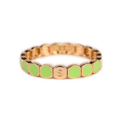 Bracelet Simone à Bordeaux Colormind Aloe en métal doré émaillé