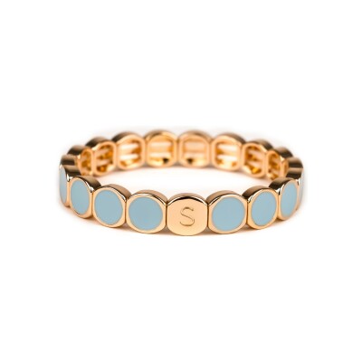 Bracelet Simone à Bordeaux Colormind Bleuet en métal doré émaillé