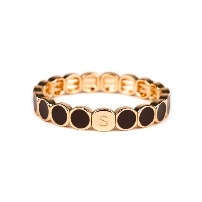 Bracelet Simone à Bordeaux Colormind Chocolat en métal doré émaillé