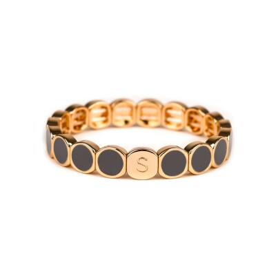 Bracelet Simone à Bordeaux Colormind Cobalte en métal doré émaillé