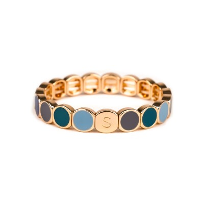 Bracelet Simone à Bordeaux Colormind Les Toits De Paris en métal doré émaillé