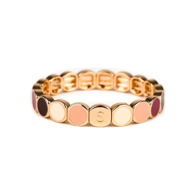 Bracelet Simone à Bordeaux Colormind Mabillon en métal doré émaillé