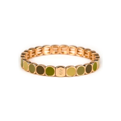 Bracelet Simone à Bordeaux Colormind Midi Fauve en métal doré émaillé