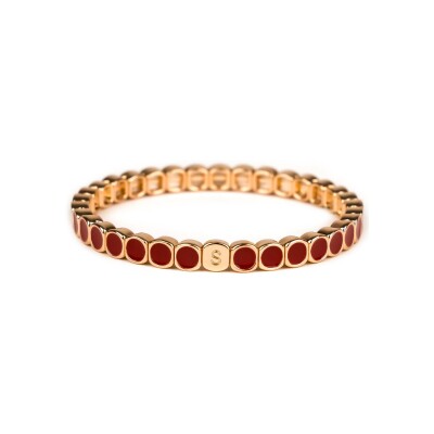 Bracelet Simone à Bordeaux Colormind Mini Cerise en métal doré émaillé