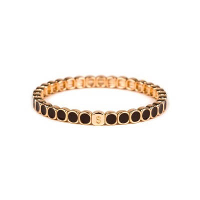 Bracelet Simone à Bordeaux Colormind Mini Chocolat en métal doré émaillé